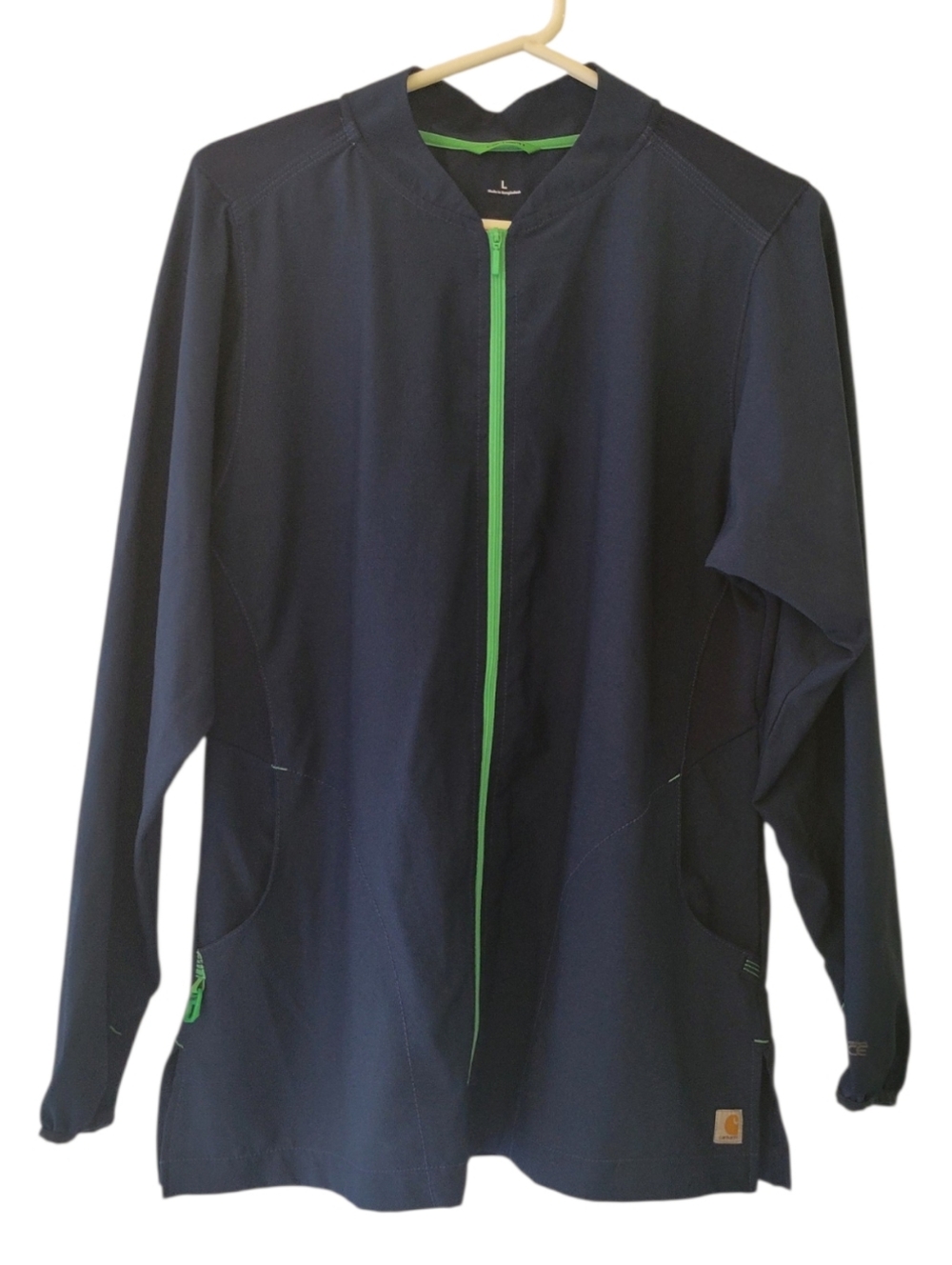 Carhartt Womens Long Sleeve Navy Blue Lightweight Performance Jacket Size L